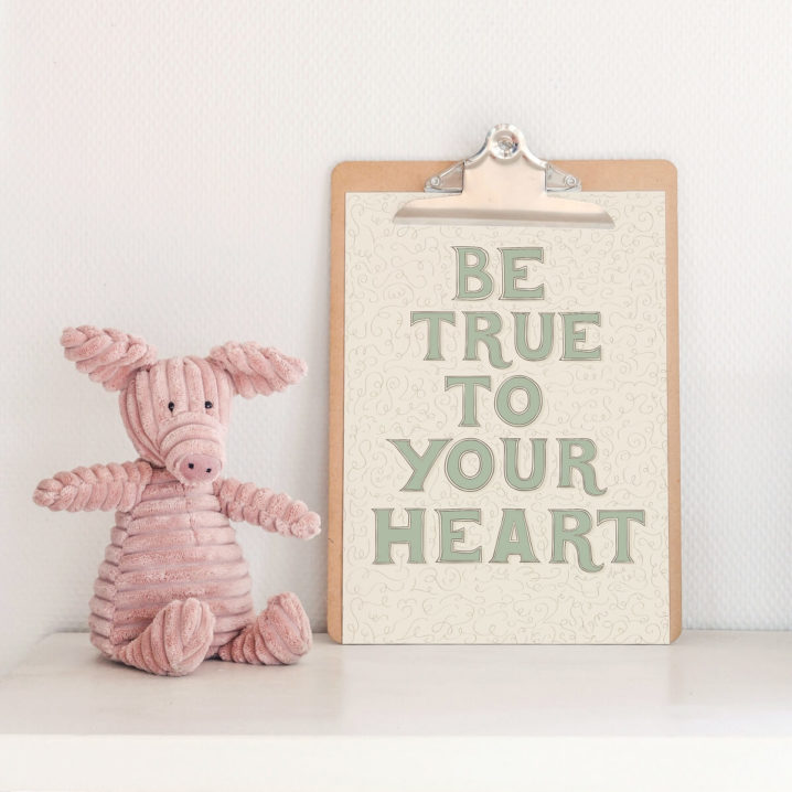 Be_True_To_Your_Heart_ByAnnika_Nursery_Wall_Art_2