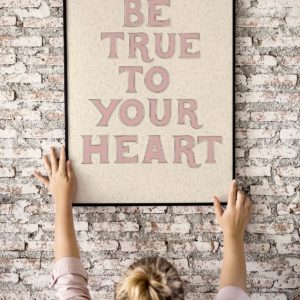 Be_True_To_Your_Heart_Pink_ByAnnika_Nursery_Wall_Art_6